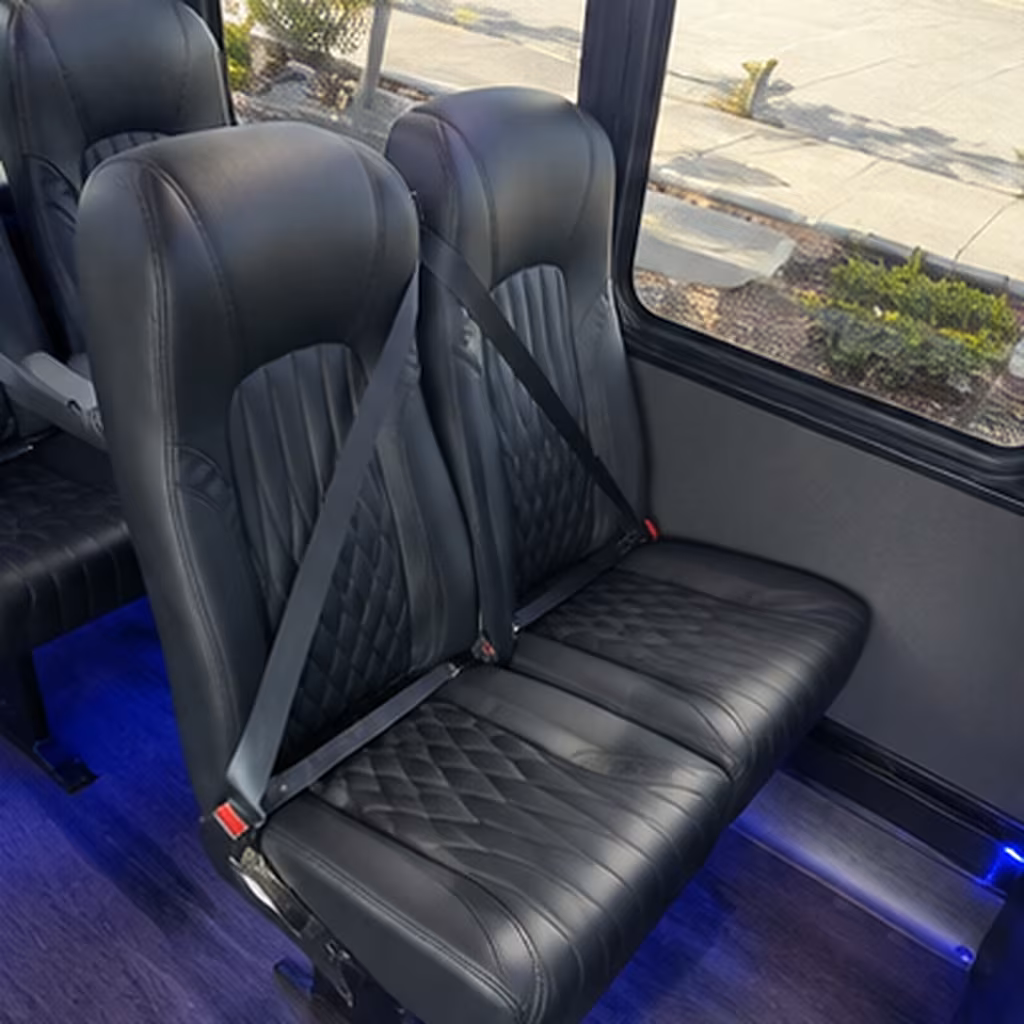 san bernardino 28 passenger minibus inside