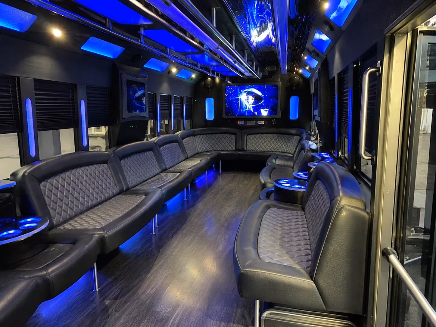 san bernardino 28 passenger party bus interior