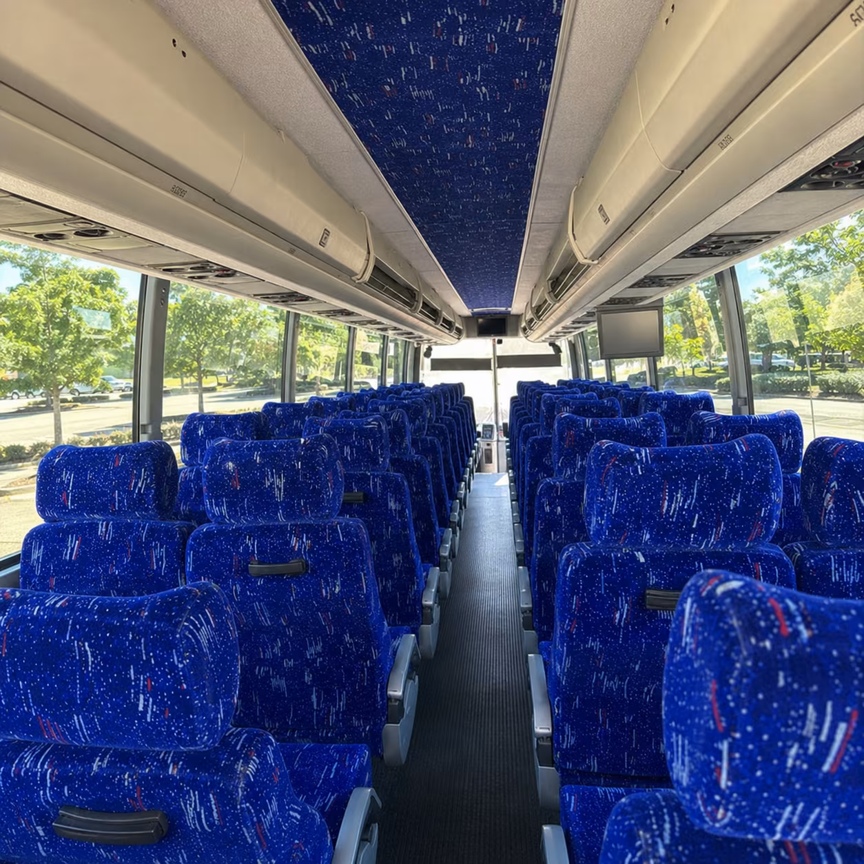san bernardino 56 passenger charter bus interior