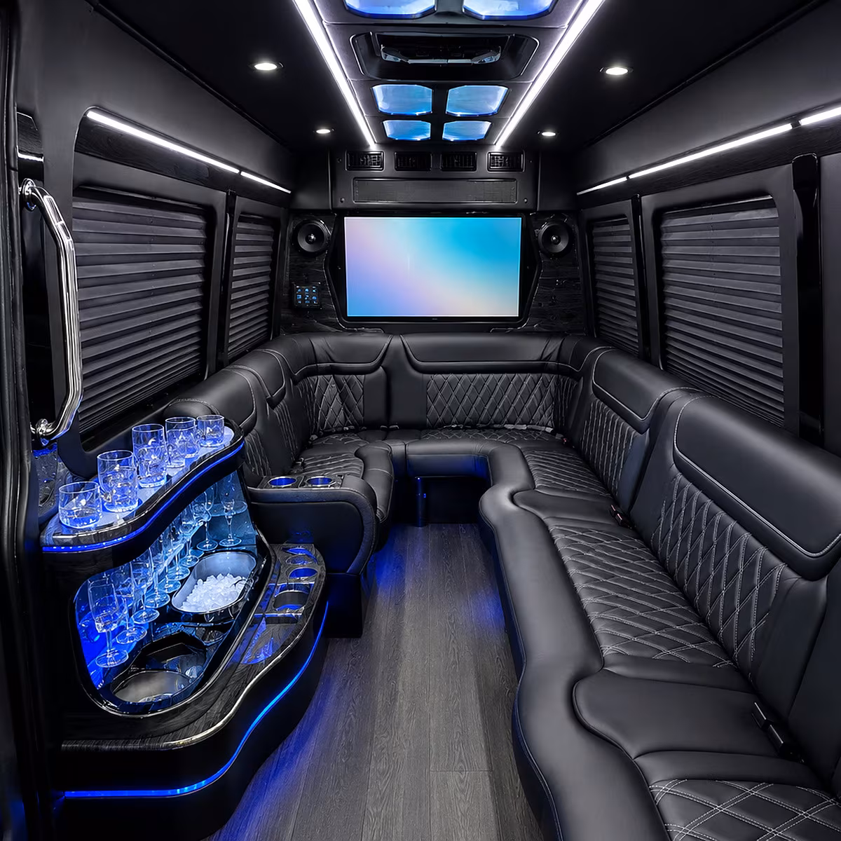 san bernardino party bus inside