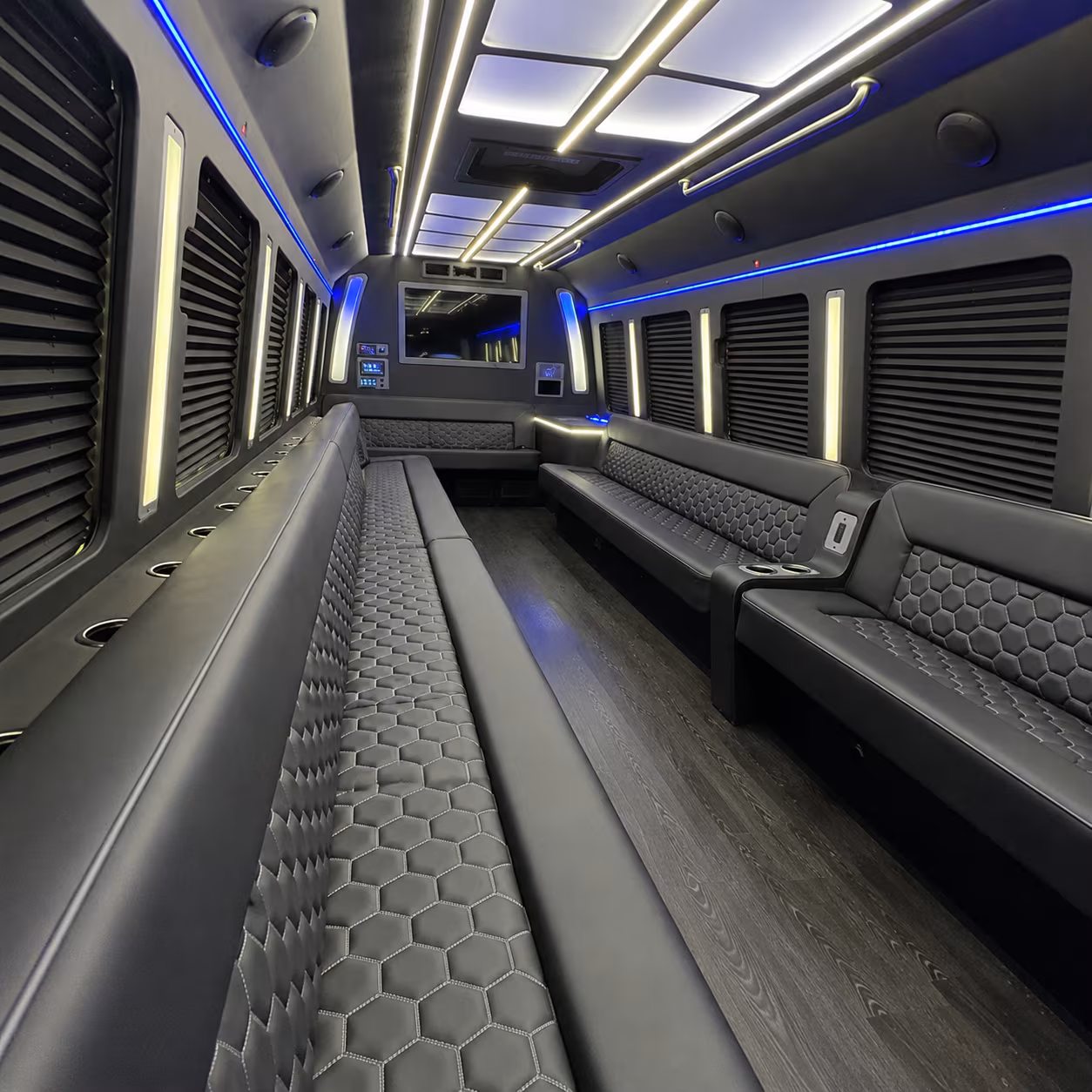 san bernardino party bus interior