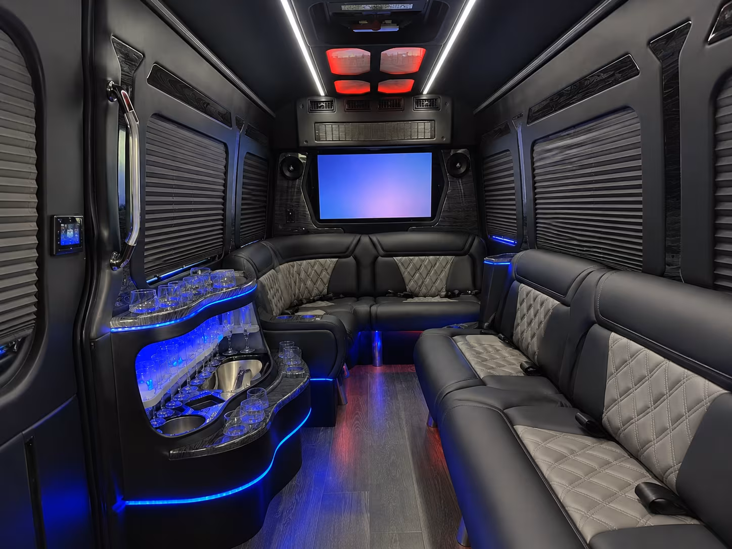 san bernardino sprinter limousine inside